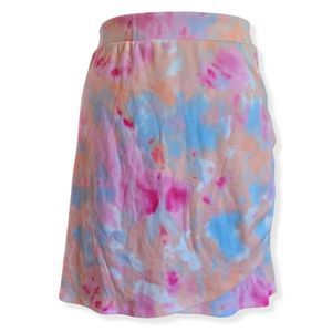SO Pastel Watercolor Tie Dye Ruched Sweater Skirt xxl